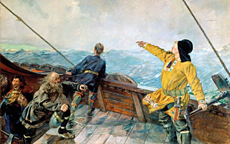 Leif Eriksson dosáhne amerických břehů a vrátí se zpátky domů.