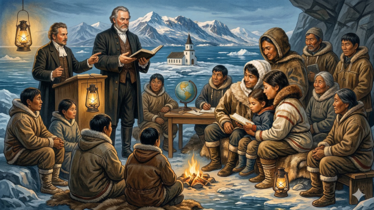 Moravští bratři dokázali přivést ke křesťanství téměř 10 000 Inuitů.